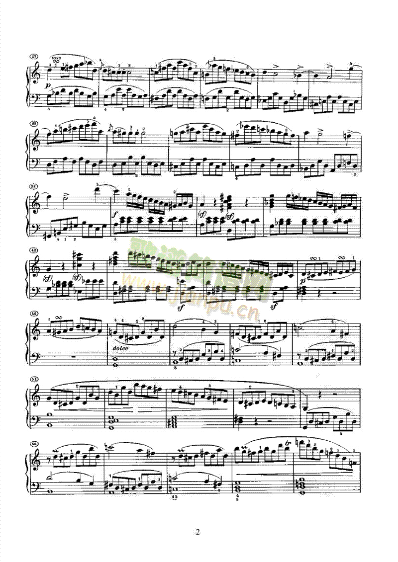 奏鸣曲(Opus2 Nr.3) 键盘类 钢琴2