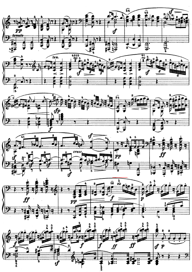 降E大调第四钢琴奏鸣曲-Op.713