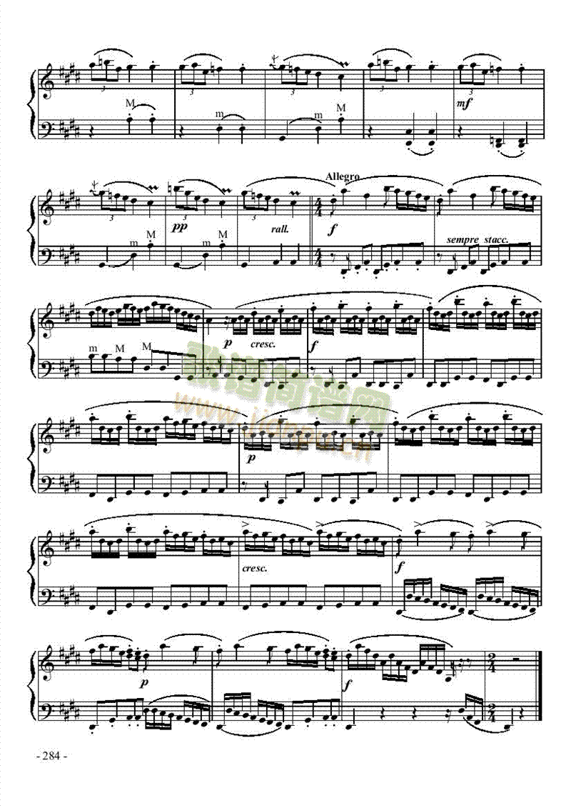 十级古典乐曲《E大调奏鸣曲》 键盘类 手风琴4