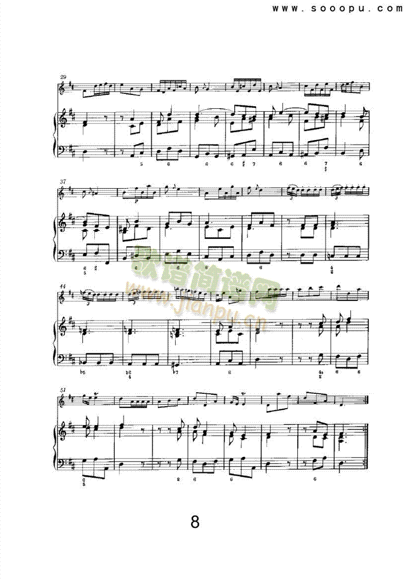 D大调第四奏鸣曲 管乐类 长笛8