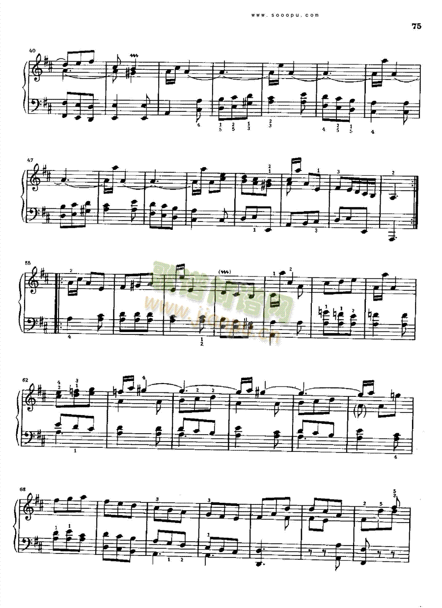 D大调奏鸣曲K430.L463 键盘类 钢琴2
