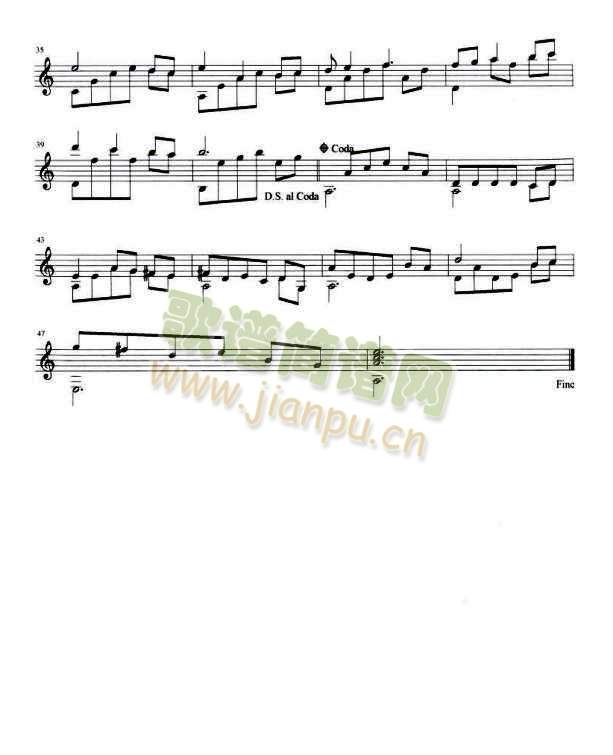 滚滚红尘独奏谱（五线谱）2