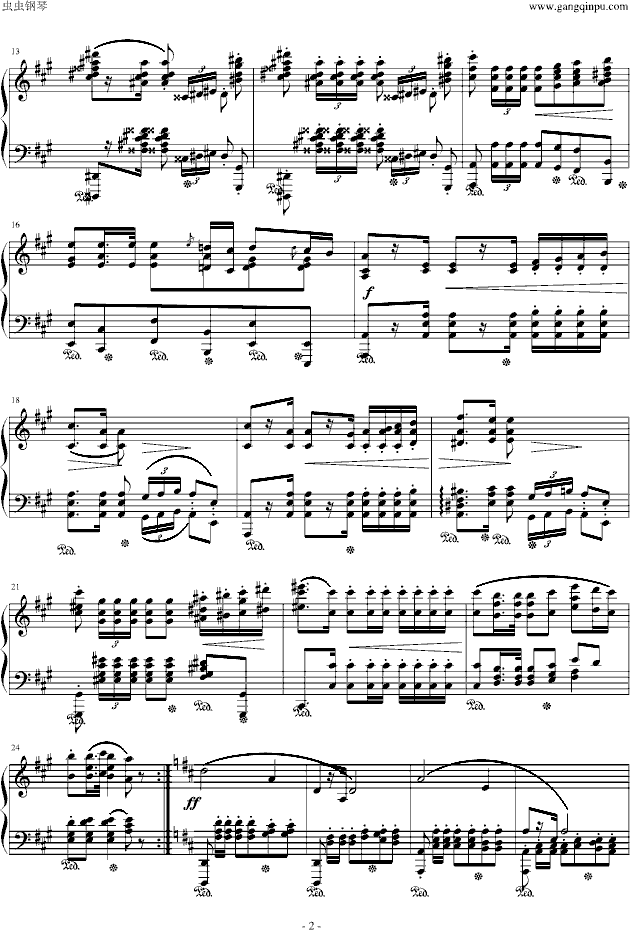 波兰军队舞曲-Op.40 No.12