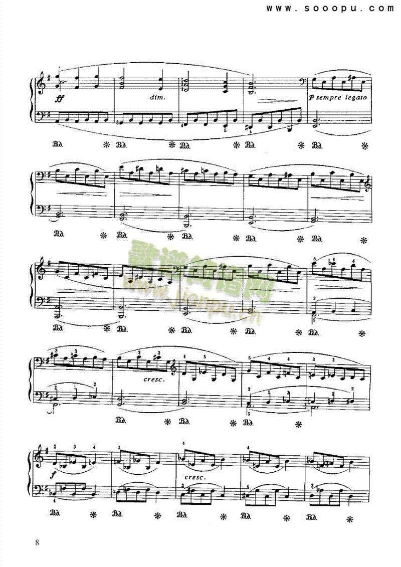 半音圆舞曲 键盘类 钢琴8