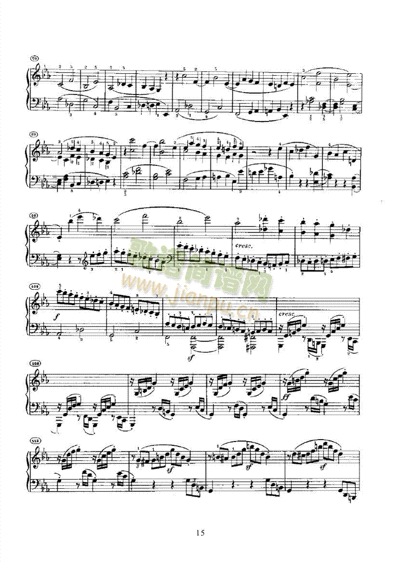 奏鸣曲(Opus13) 键盘类 钢琴15
