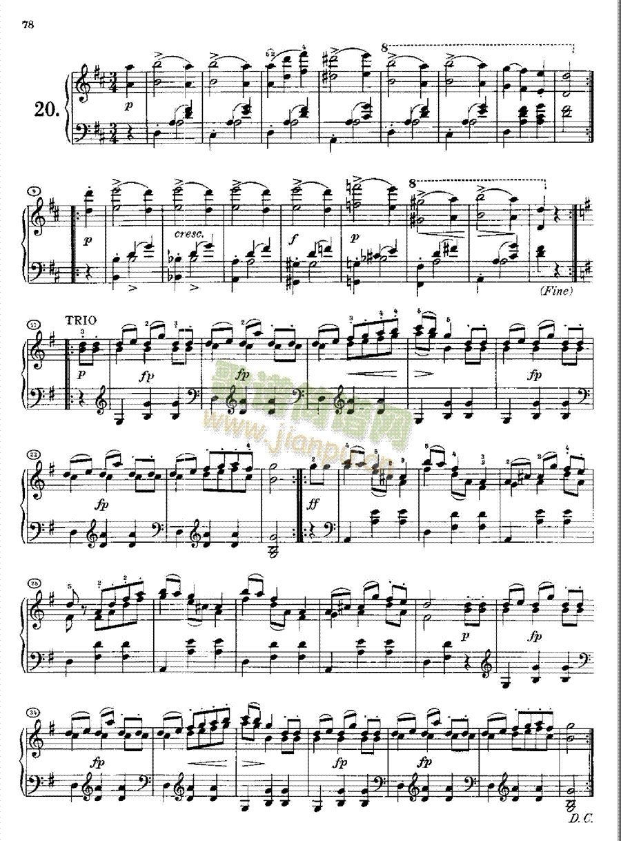 20首圆舞曲又名最后的圆舞曲opus127(身后出版).D146(1 键盘类 钢琴17