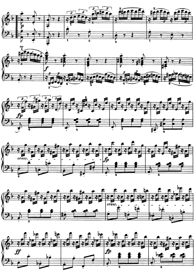 F大调第六钢琴奏鸣曲 - Op.10―23