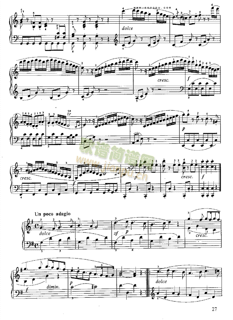 小奏鸣曲(Op.36 No.3) 键盘类 钢琴3
