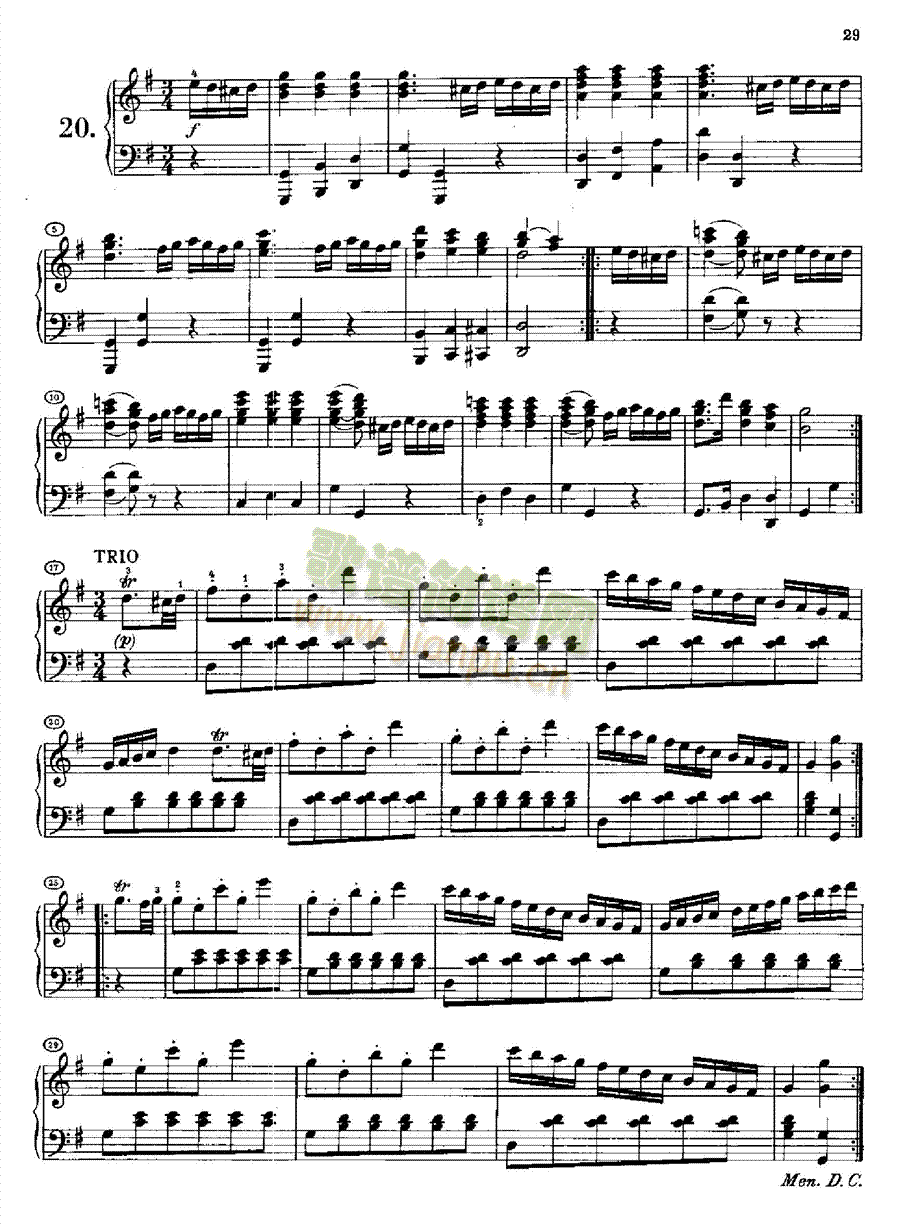 20首小步舞曲(1813年创作) 键盘类 钢琴20