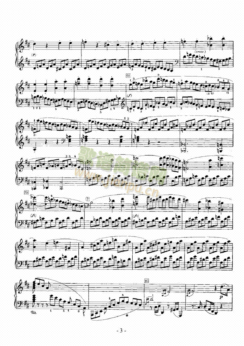 D大调奏鸣曲 键盘类 钢琴3