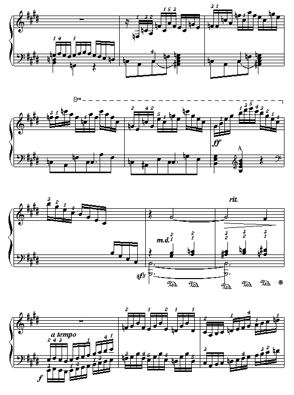 E大调练习曲7