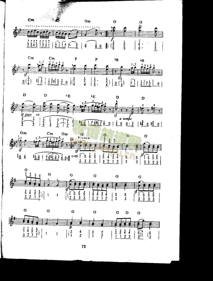匈牙利舞曲第五号（中级班电子琴乐谱）2