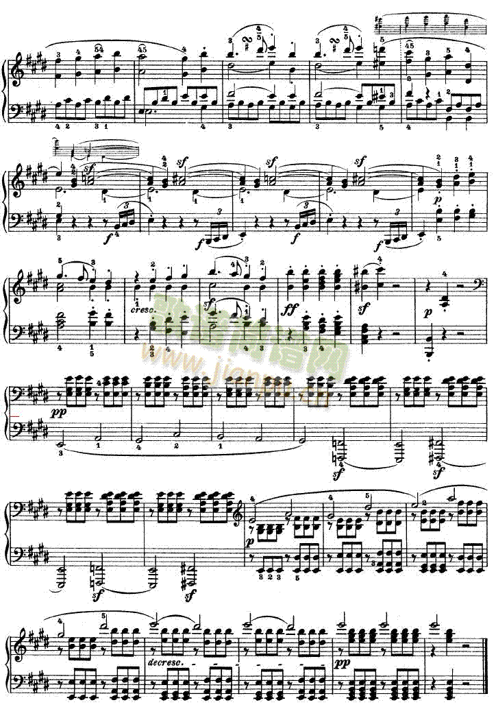 E大调第九钢琴奏鸣曲　Op. 14 No―16