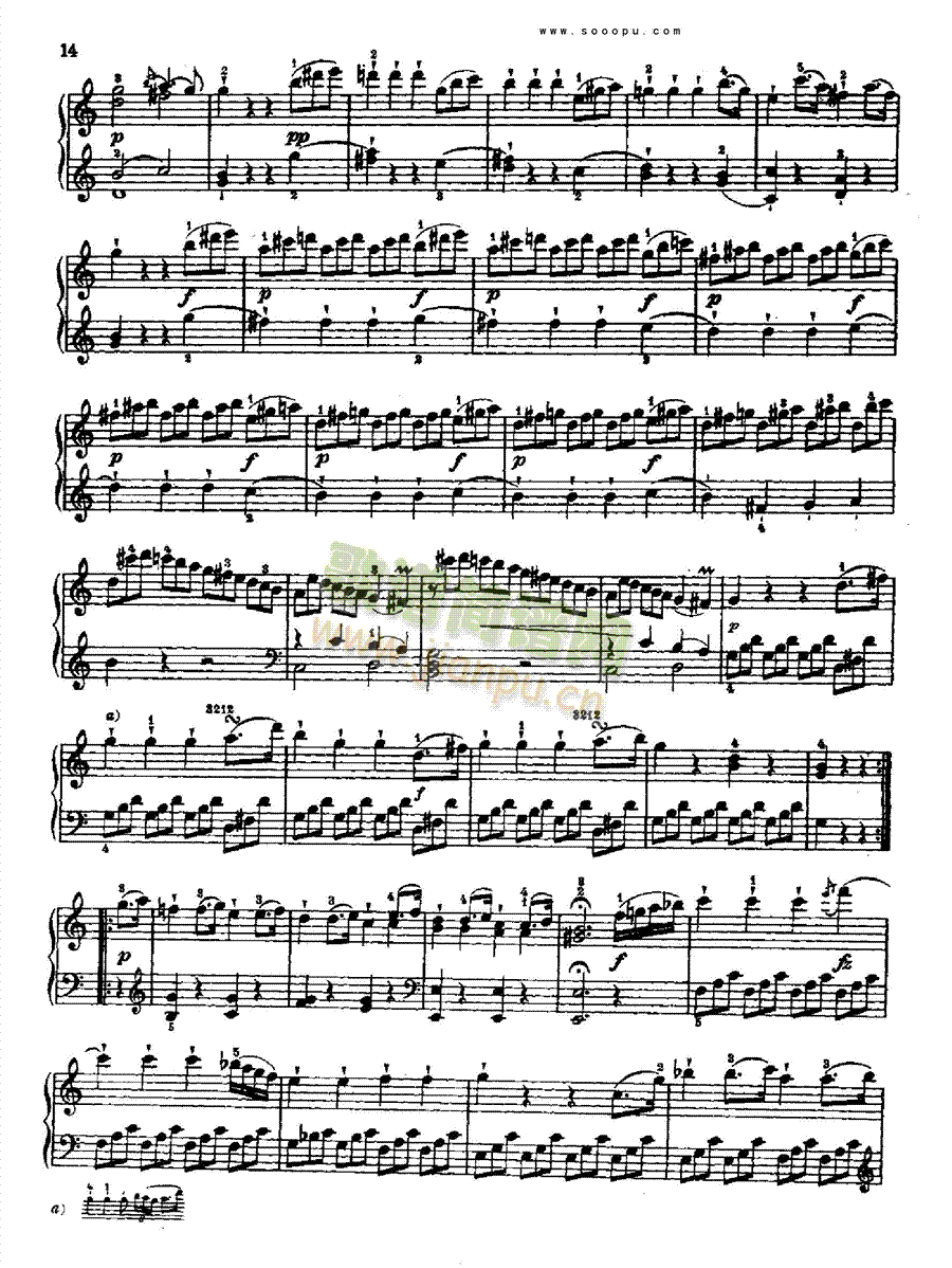 奏鸣曲二(献给奥恩布鲁格的姐妹们) 键盘类 钢琴3