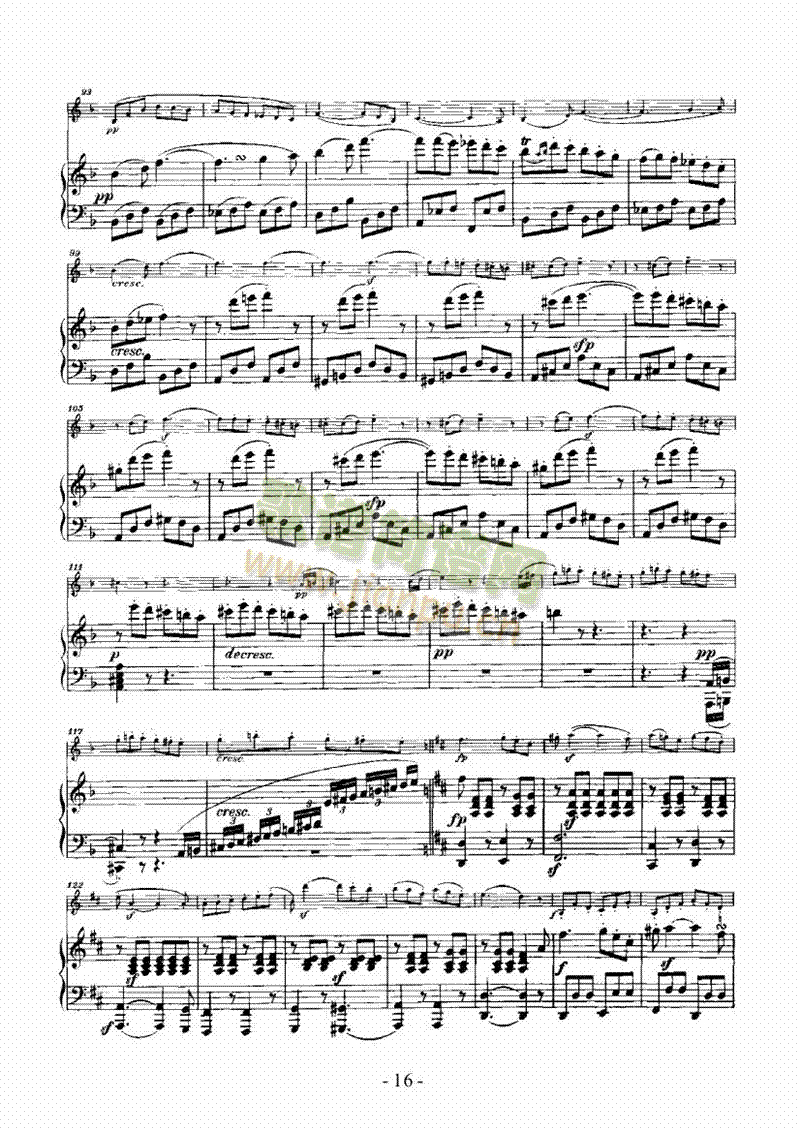 奏鸣曲D大调 歌曲类 钢琴伴奏谱16