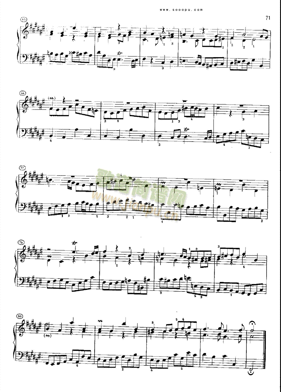 巴赫平均律曲集第二册第13首 键盘类 钢琴7