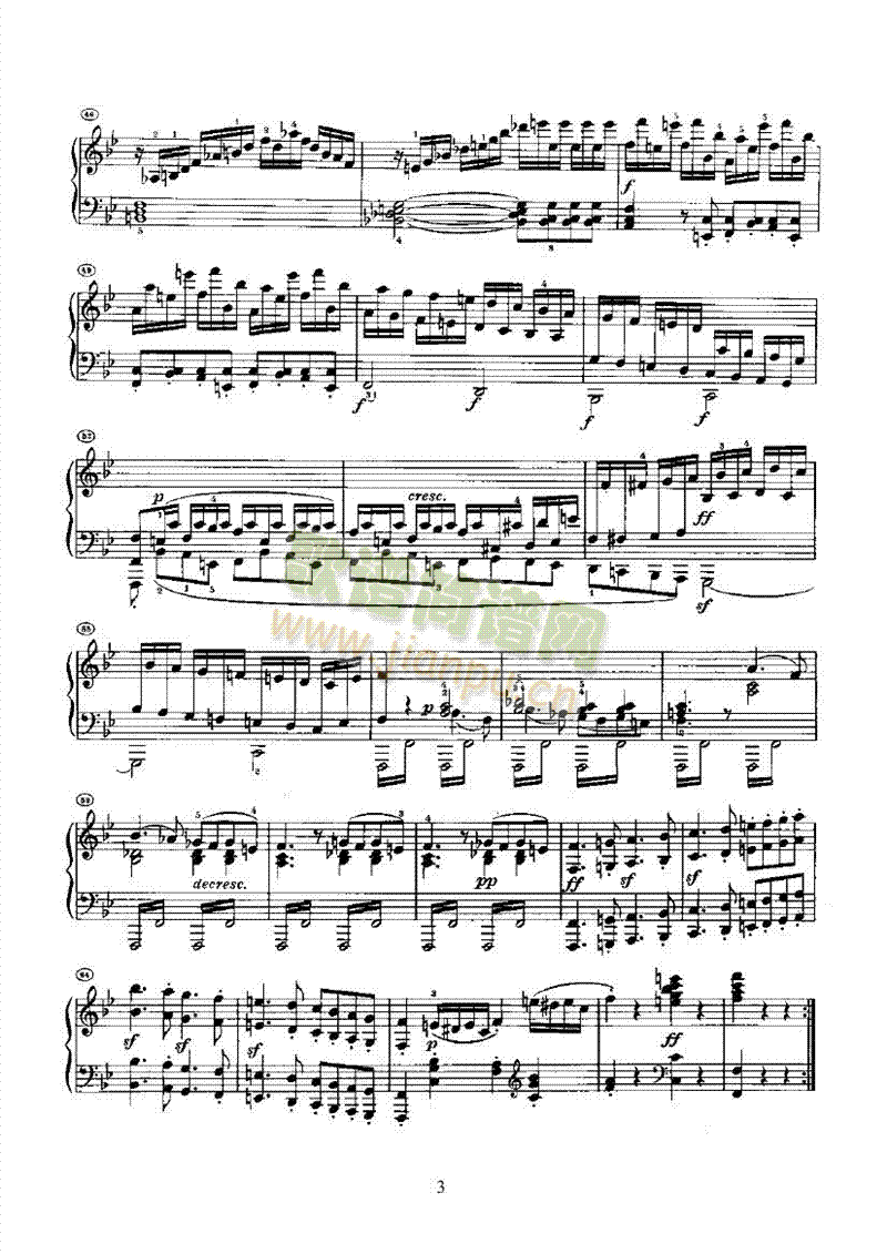 奏鸣曲(Opus22) 键盘类 钢琴3