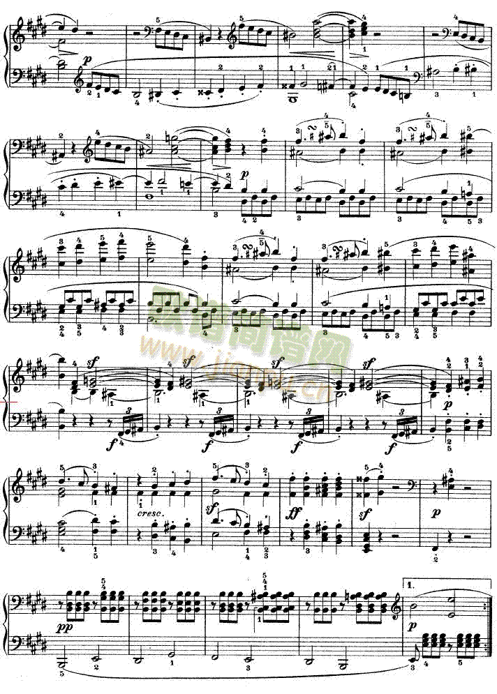 E大调第九钢琴奏鸣曲　Op. 14 No―12