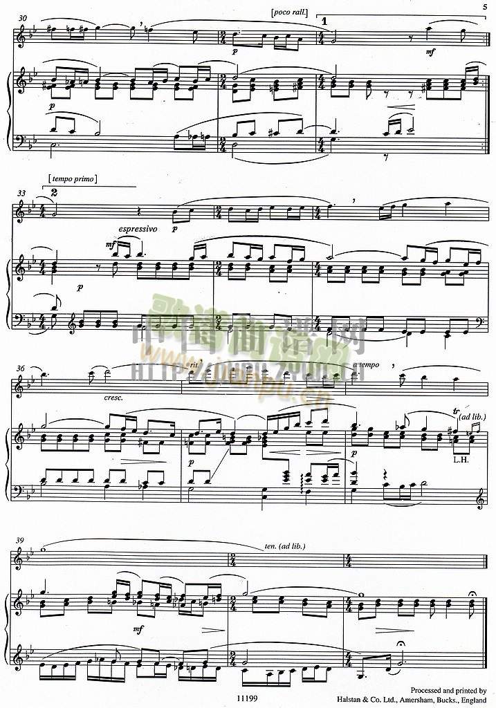Vocalise by Rachmaninoff    （长笛独奏谱）4