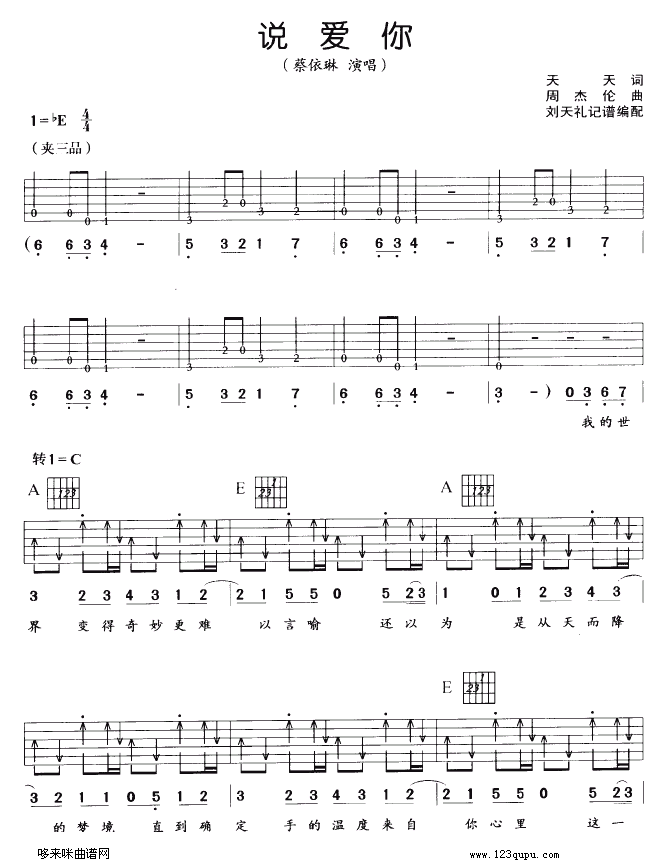说爱你（蔡依林）1