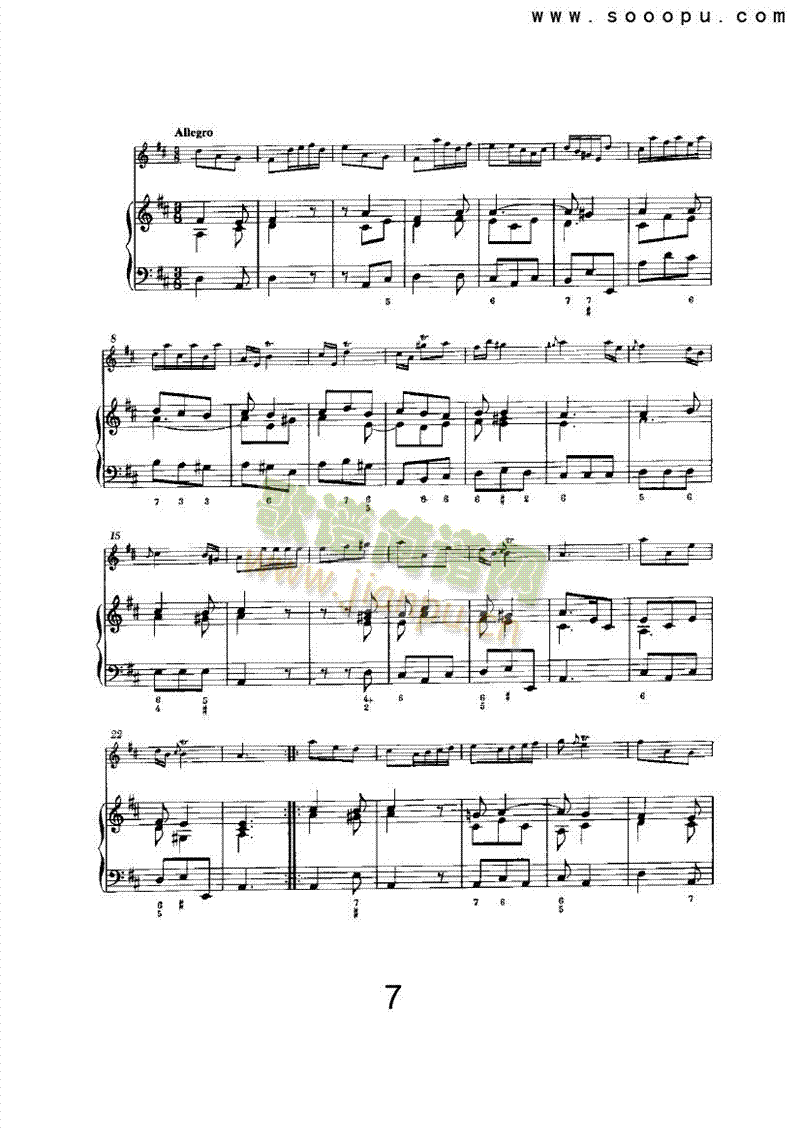 D大调第四奏鸣曲 管乐类 长笛7