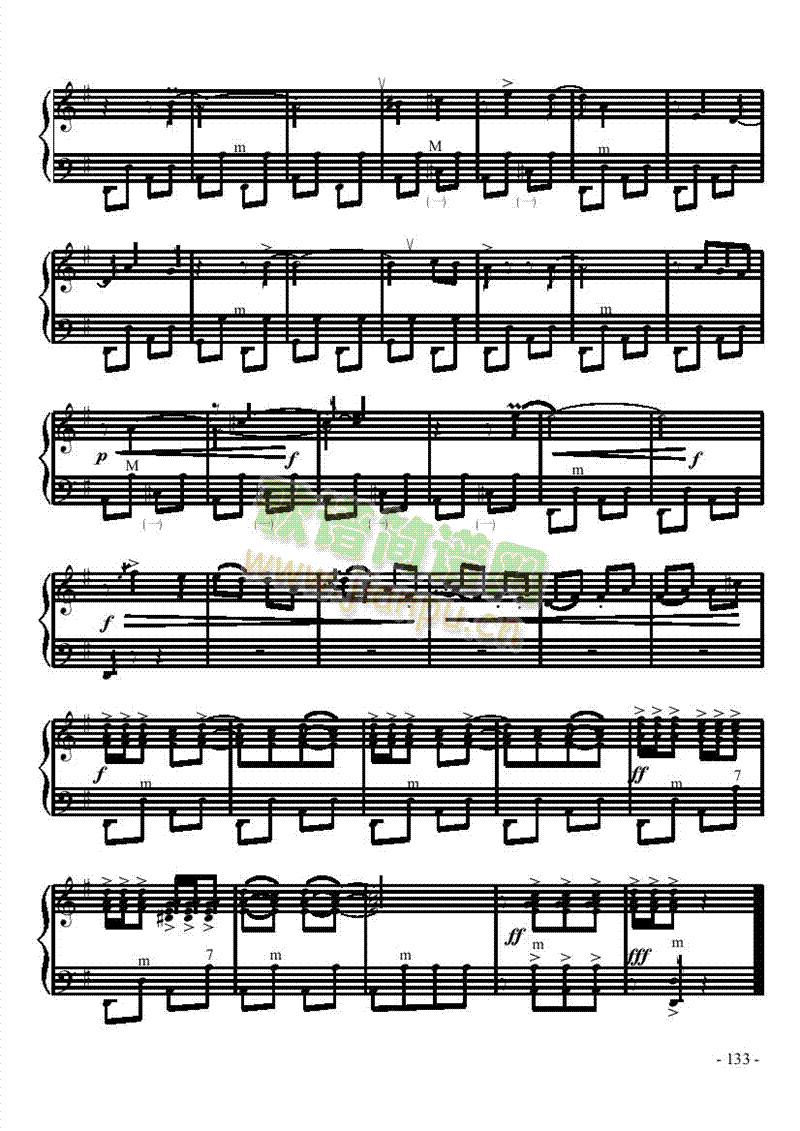 六级乐曲《莫斯科郊外的晚上》 键盘类 手风琴5