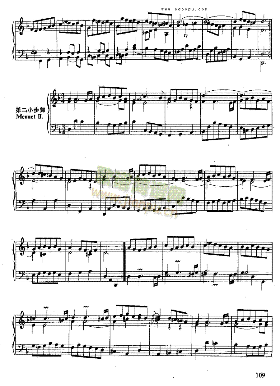 六首法国组曲 键盘类 钢琴6