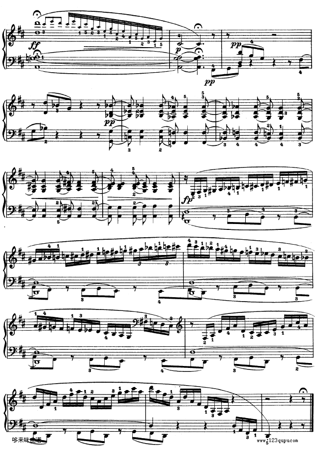 D大调第七钢琴奏鸣曲 - Op. 10 No--3-贝多芬22
