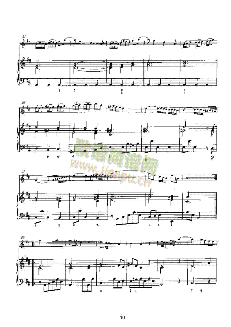 D大调第六奏鸣曲（钢伴） 管乐类 长笛10