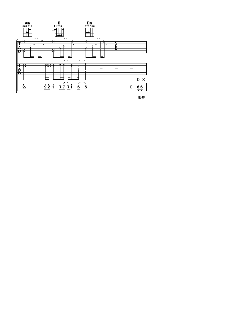 夜曲吉他谱 G调精选版_阿潘音乐工场编配_周杰伦5