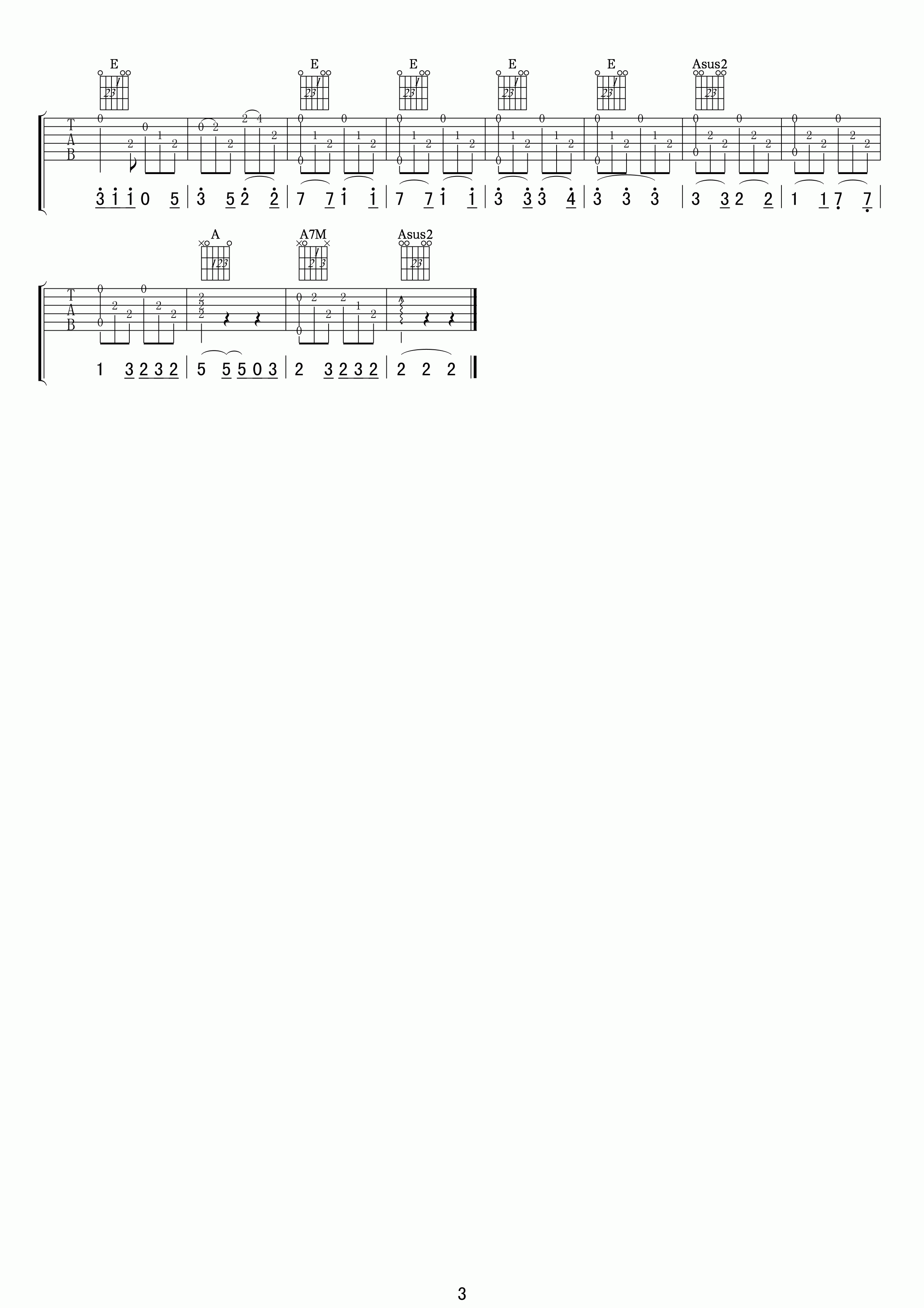 桃子吉他谱 A调精选版_小叶歌吉他编配_IU3