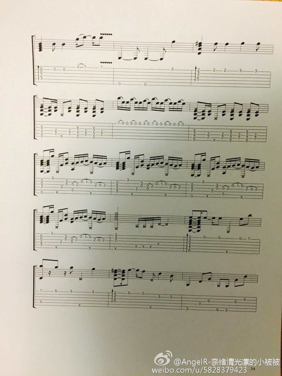 东京食尸鬼主题曲指弹吉他谱 G调_编配_东京喰种2
