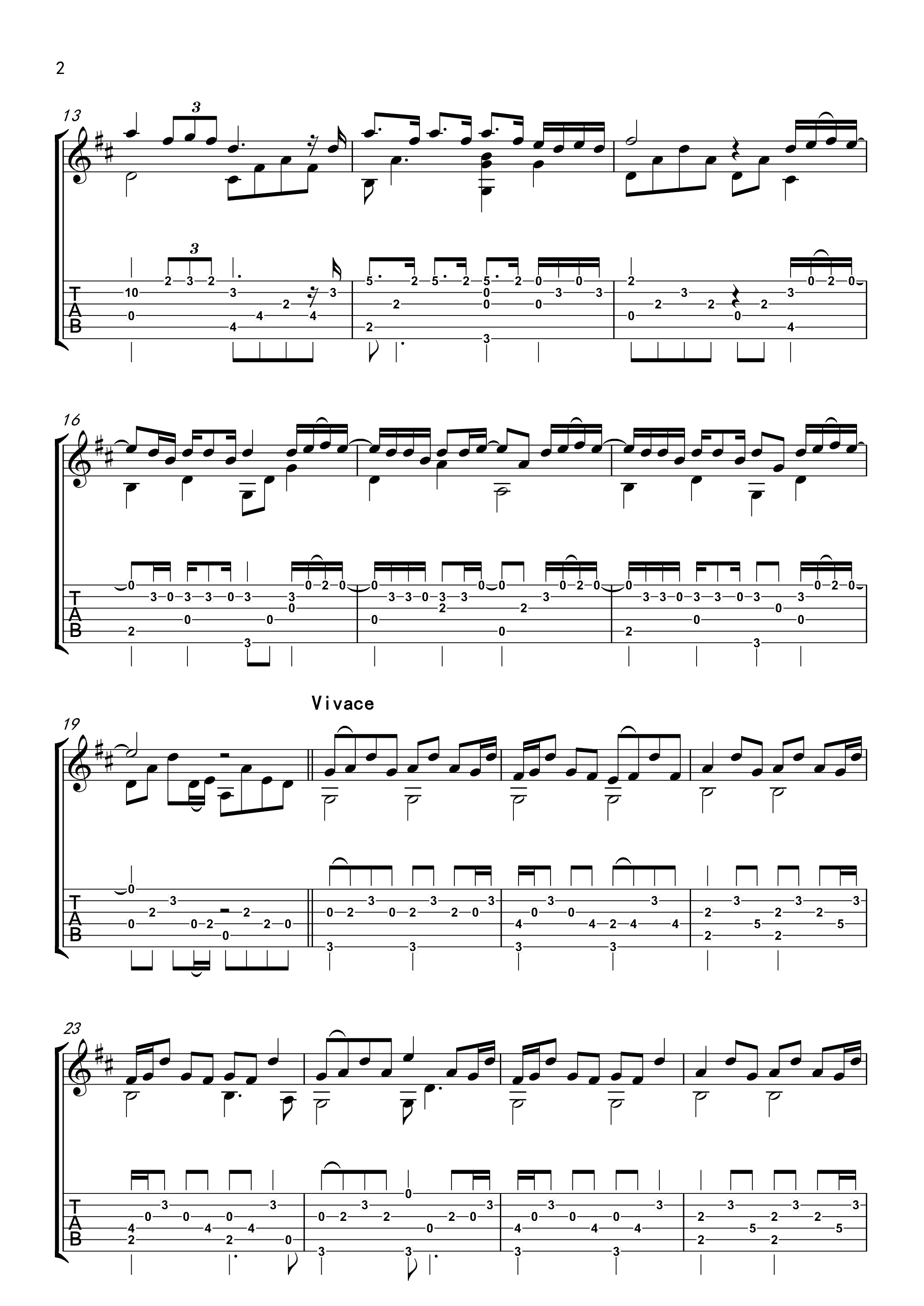 梦灯笼指弹谱 原调六线谱_高清版_RADWIMPS2