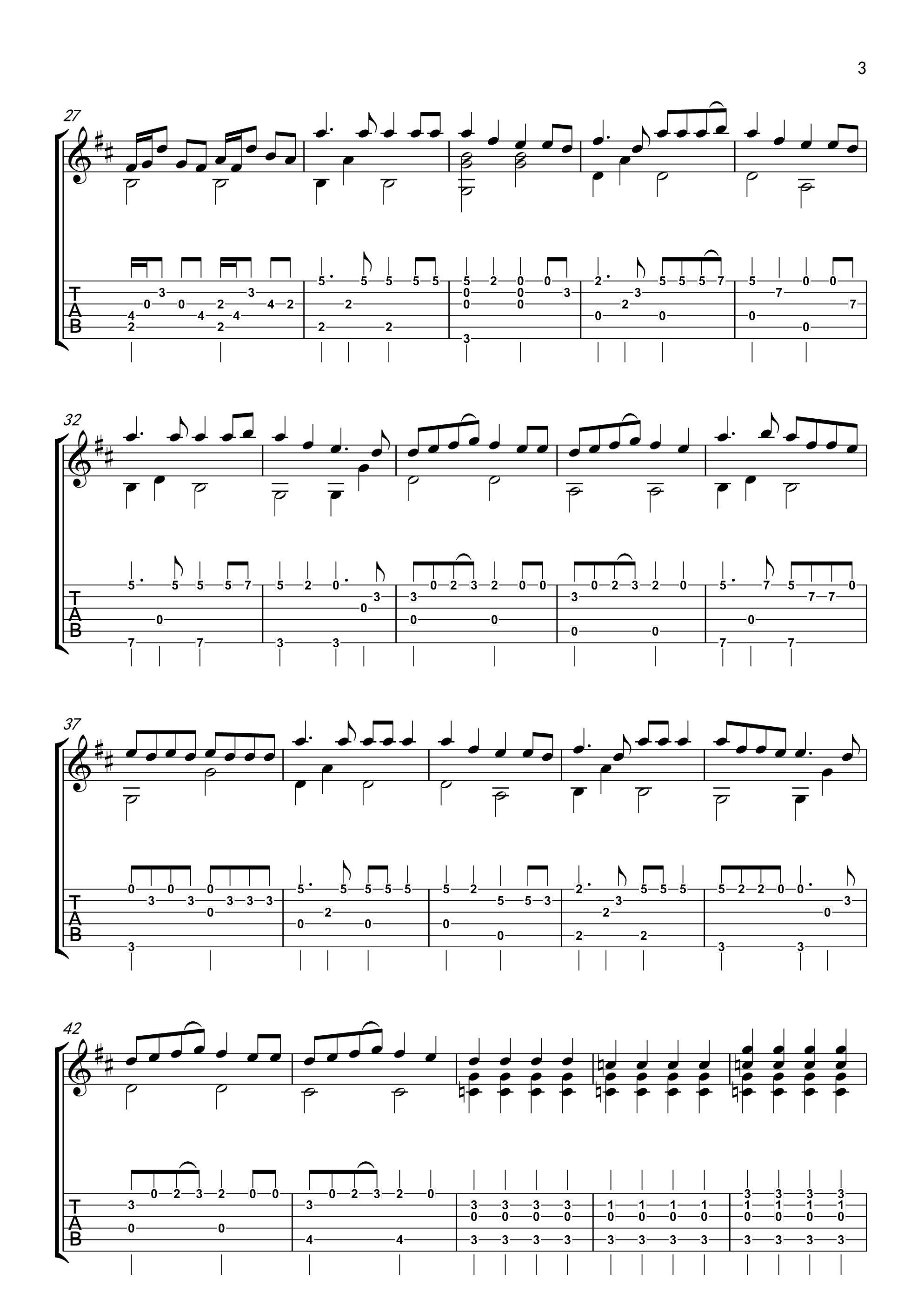 梦灯笼指弹谱 原调六线谱_高清版_RADWIMPS3