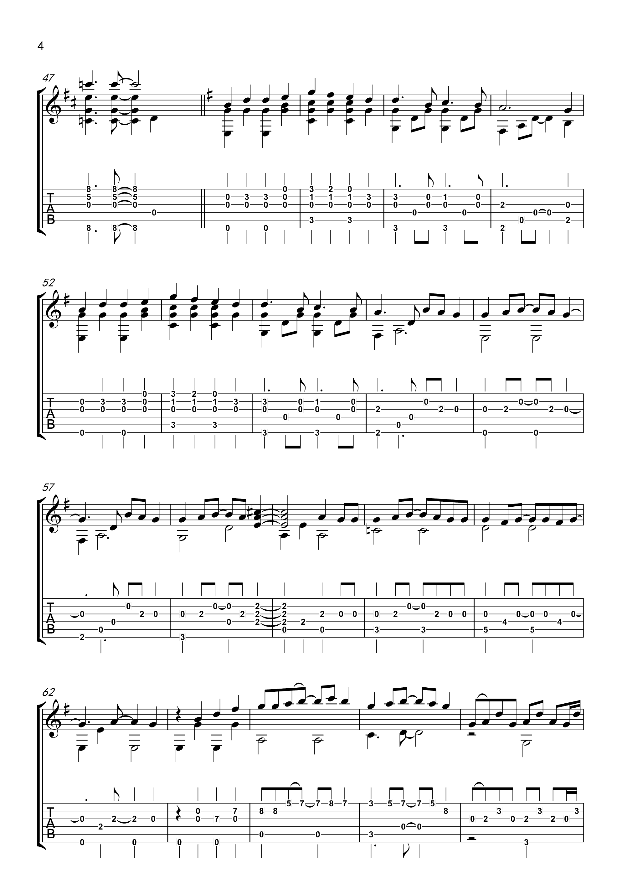 梦灯笼指弹谱 原调六线谱_高清版_RADWIMPS4