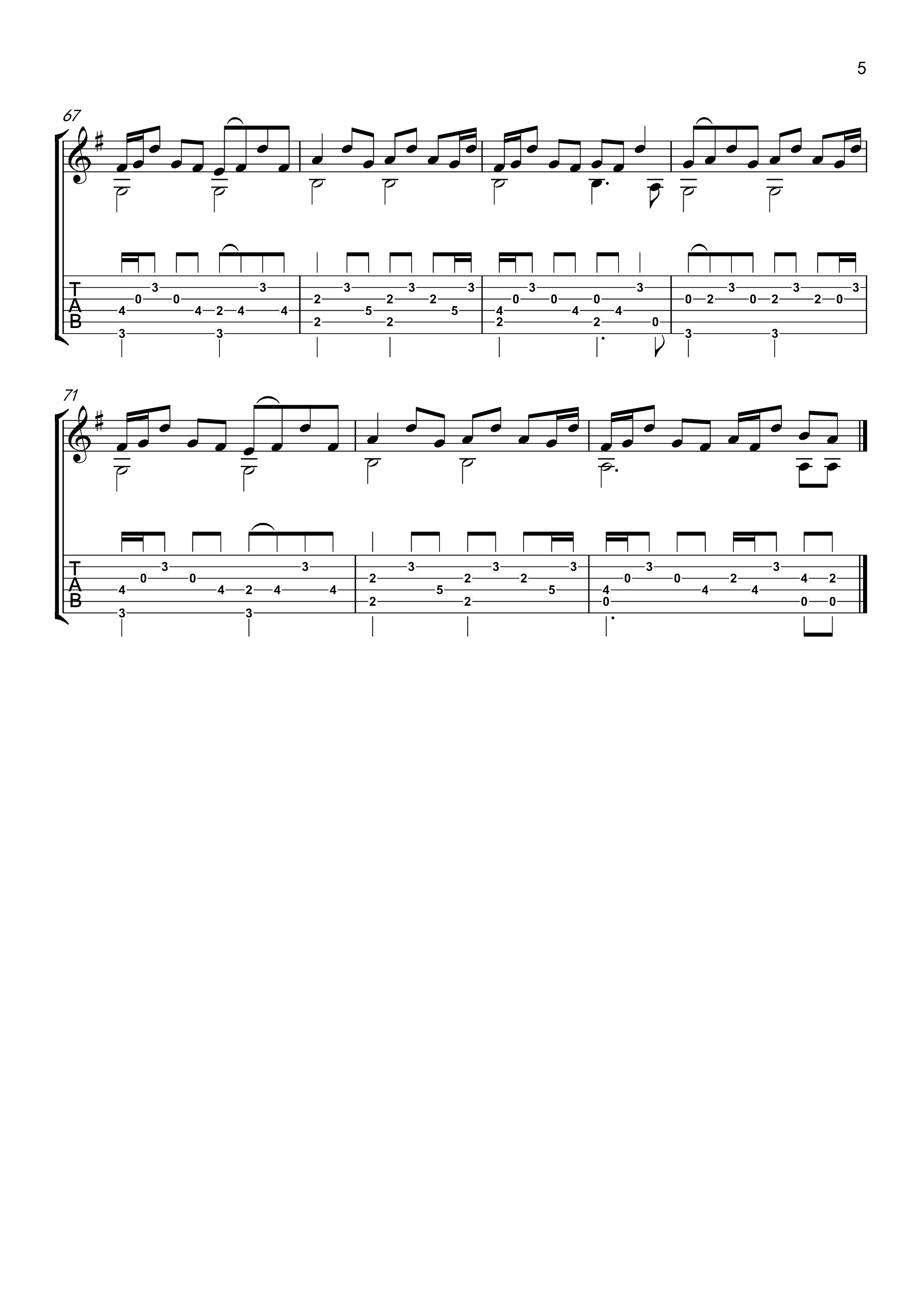 梦灯笼指弹谱 原调六线谱_高清版_RADWIMPS5