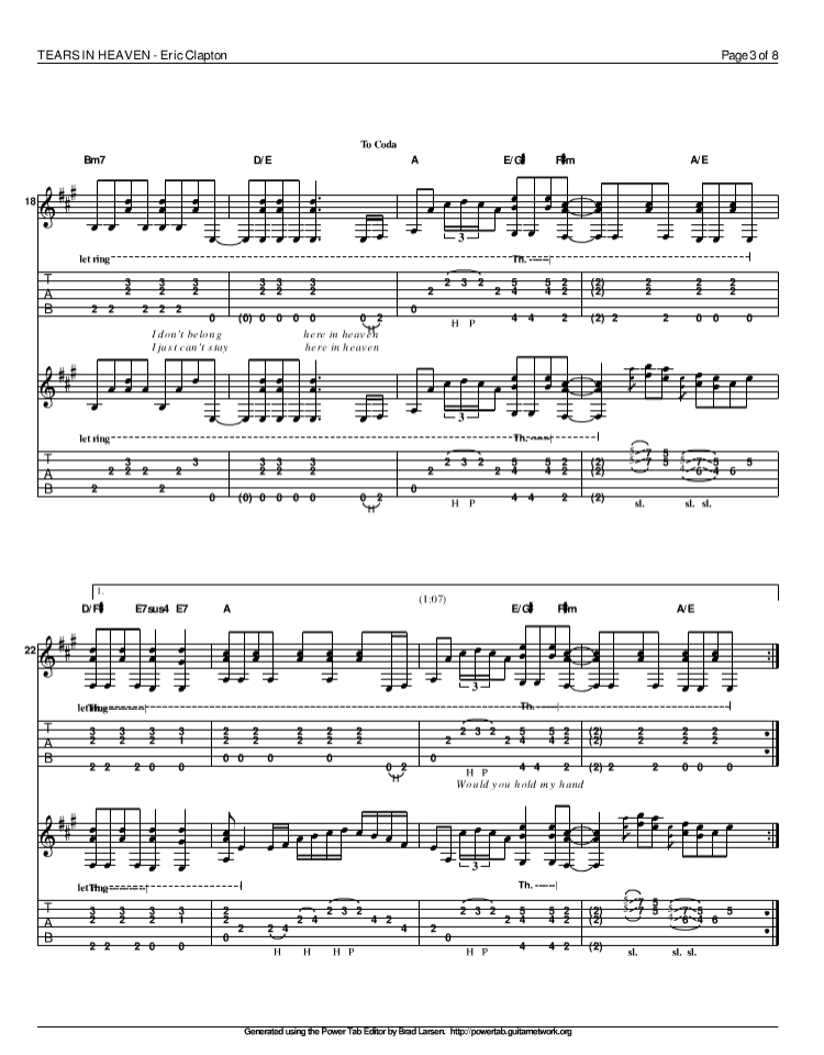 泪洒天堂指弹谱 原调六线谱_精选版_Eric Clapton3
