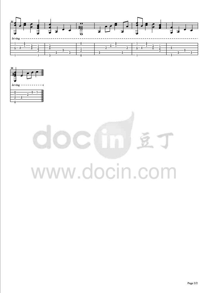 风一样的勇士吉他指弹谱 简单版_豆丁网编配_地下城与勇士2