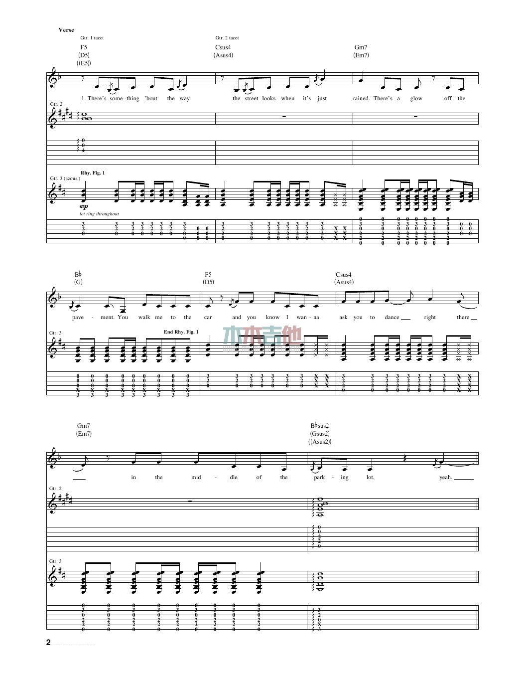 fearless吉他谱 A调女生版_木木吉他编配_Taylor Swift2