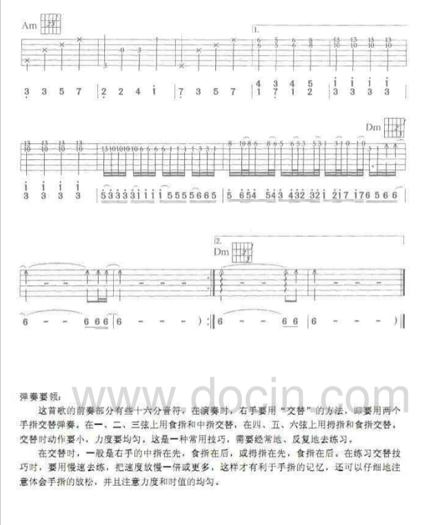 烫心吉他谱 F调附前奏_刘天礼记谱编配_羽泉3