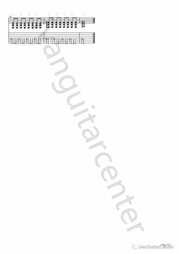 鲸歌吉他指弹谱 E调六线谱_双吉他版_陈亮10