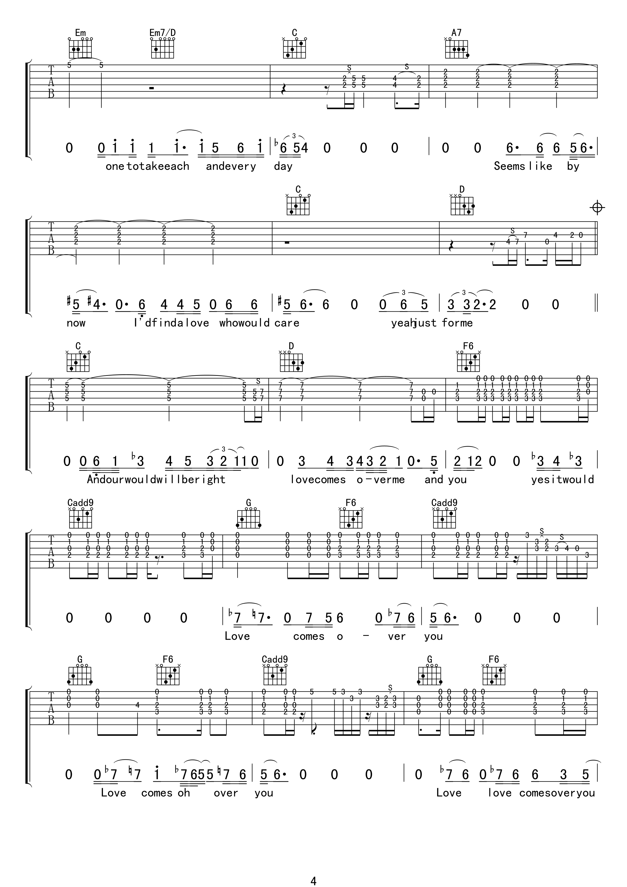 running on faith吉他谱 G调精选版_17吉他编配_Eric Clapton4