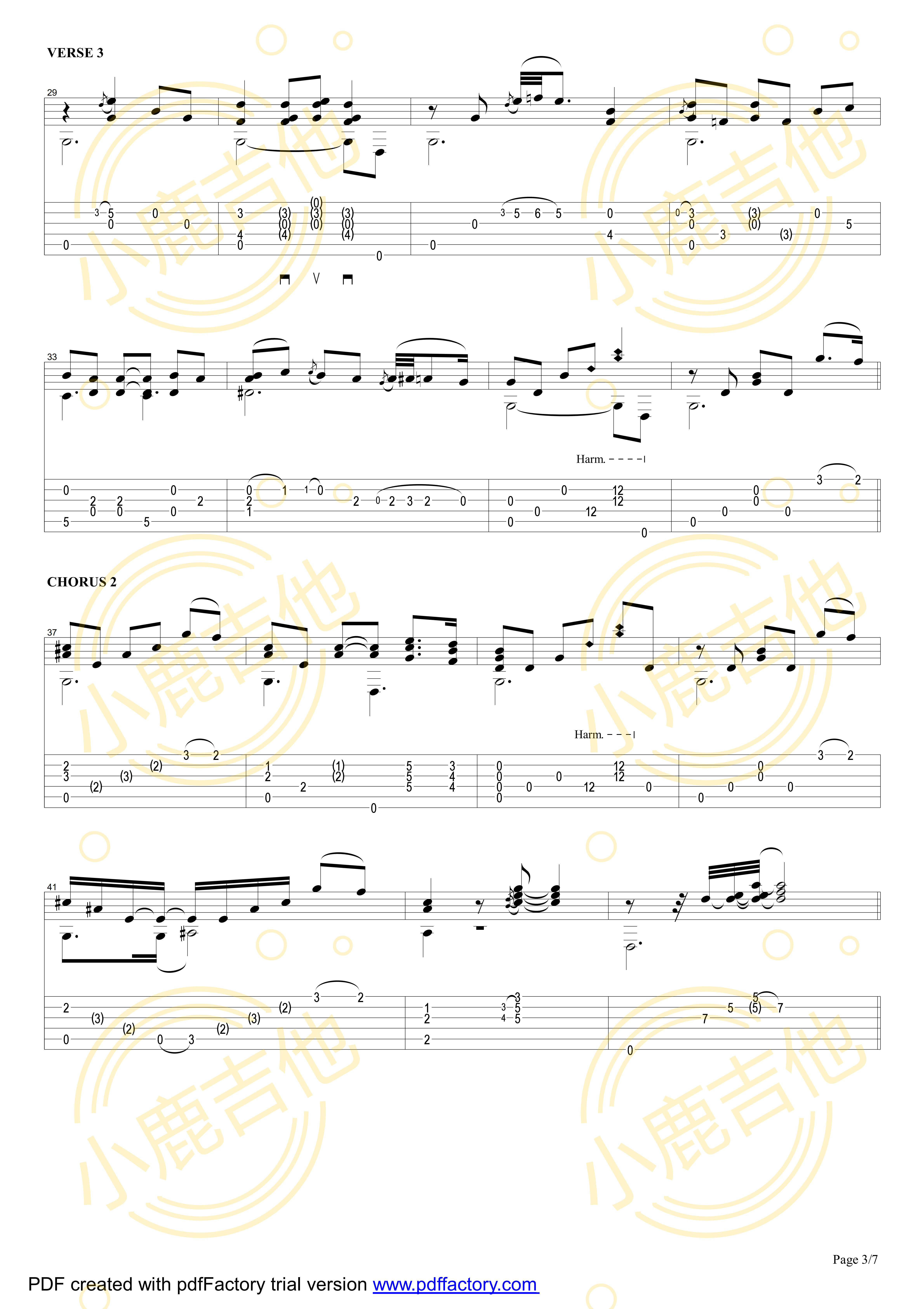Smokey Mountain Lullaby - Tommy Emmanuel指弹吉他谱(小鹿吉他)3