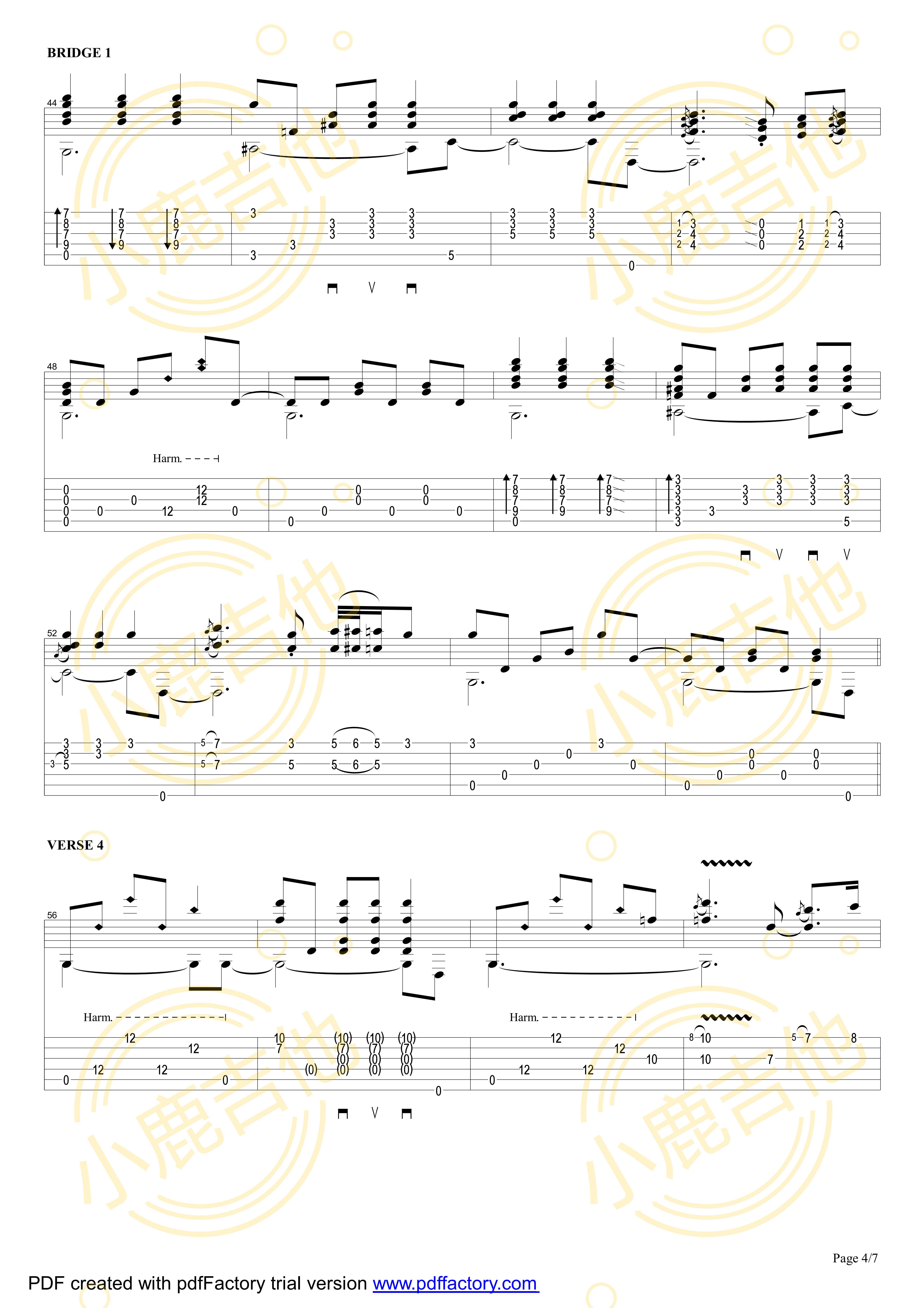 Smokey Mountain Lullaby - Tommy Emmanuel指弹吉他谱(小鹿吉他)4