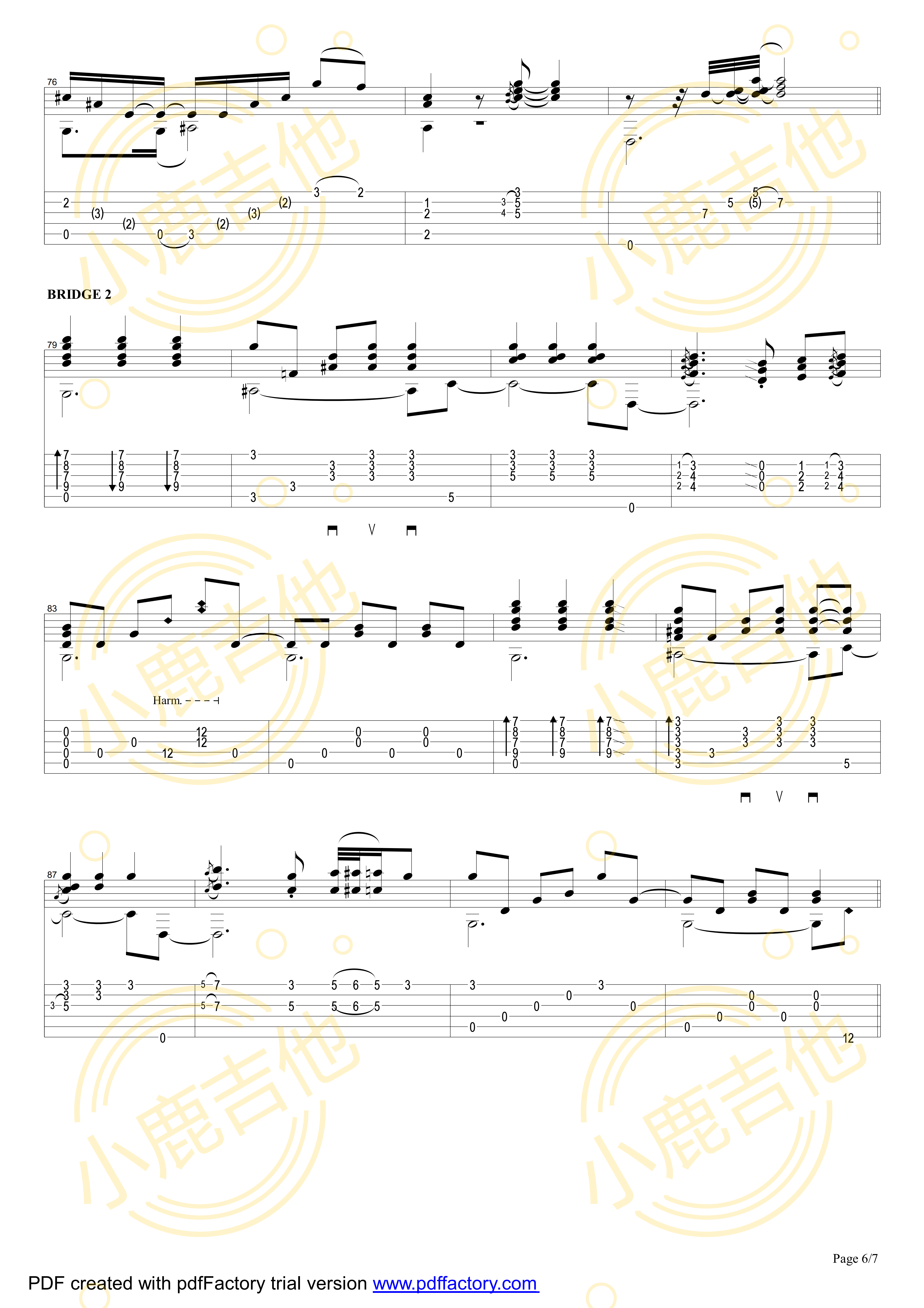 Smokey Mountain Lullaby - Tommy Emmanuel指弹吉他谱(小鹿吉他)6