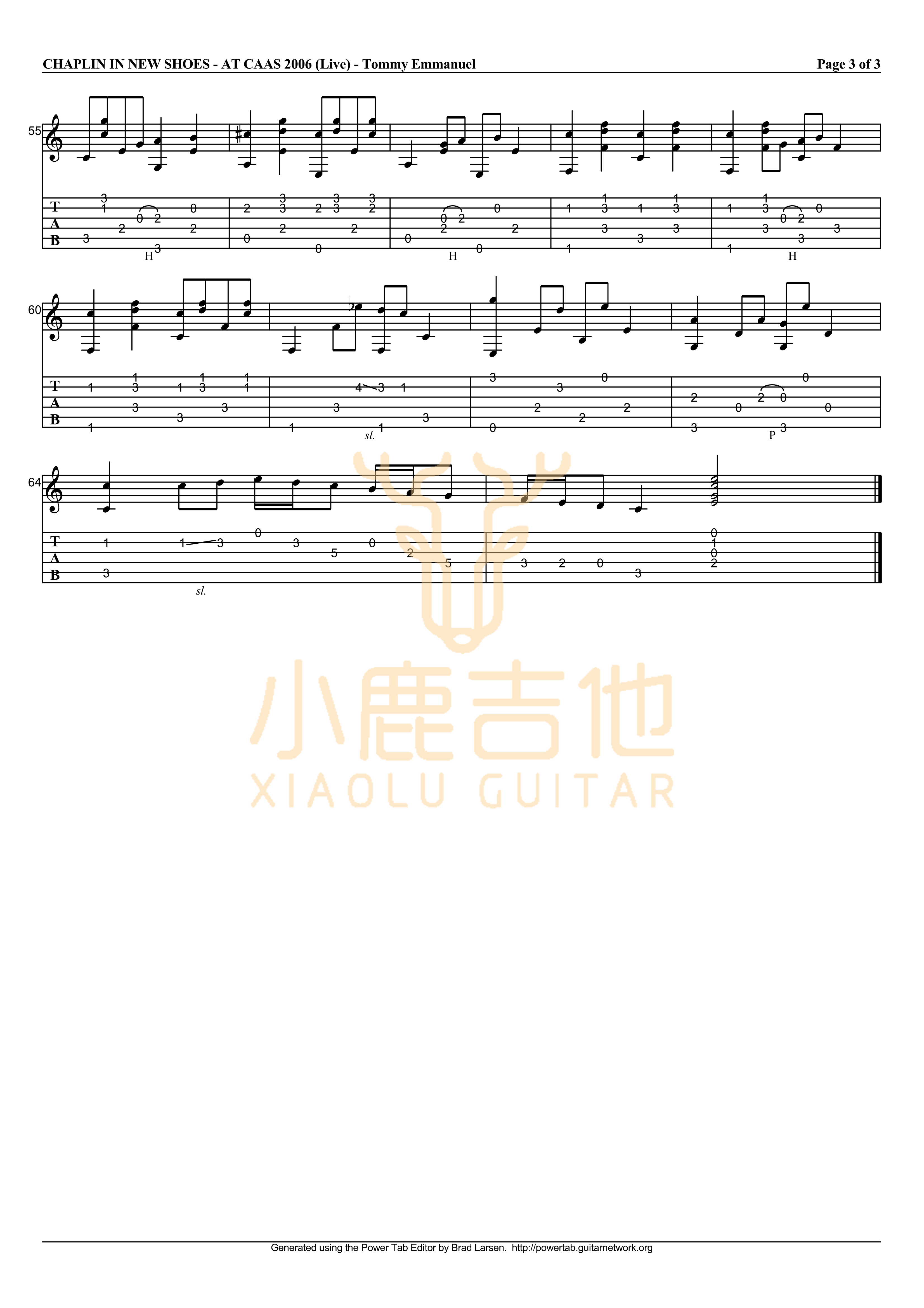 Chaplin In New Shoes-Tommy Emmanuel指弹吉他谱3