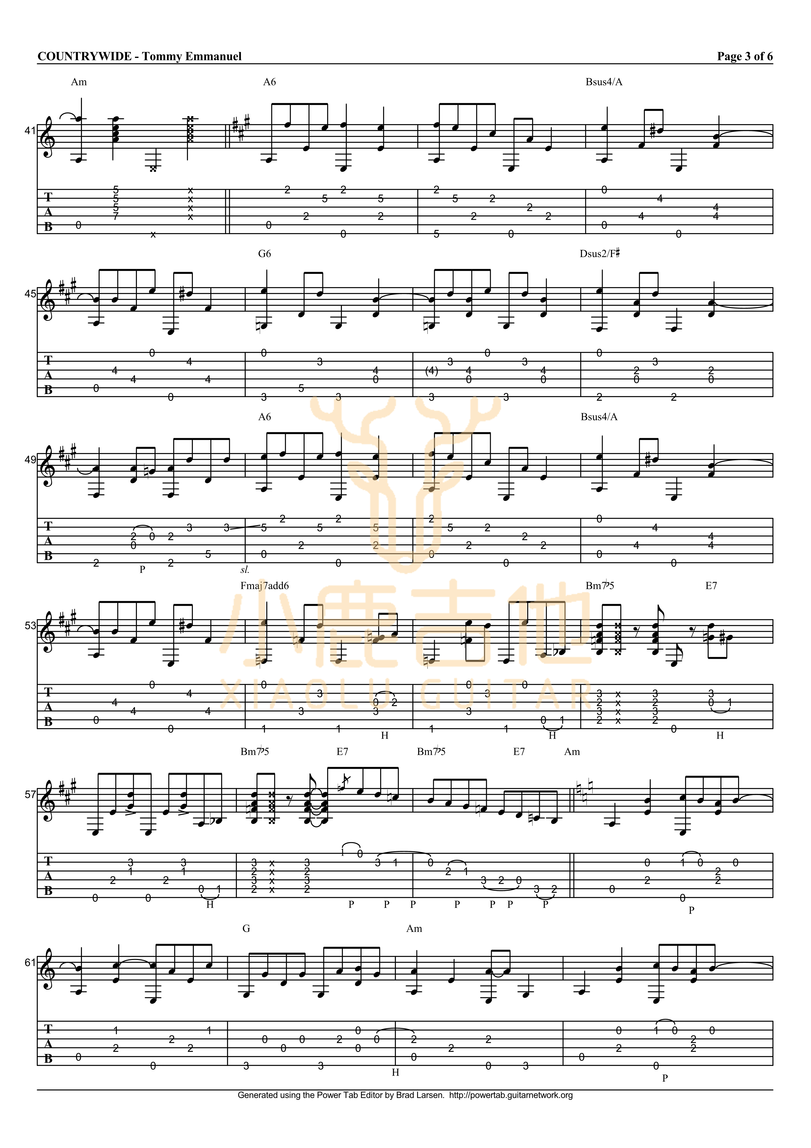 Countrywide-Tommy Emmanuel指弹吉他谱_小鹿吉他3