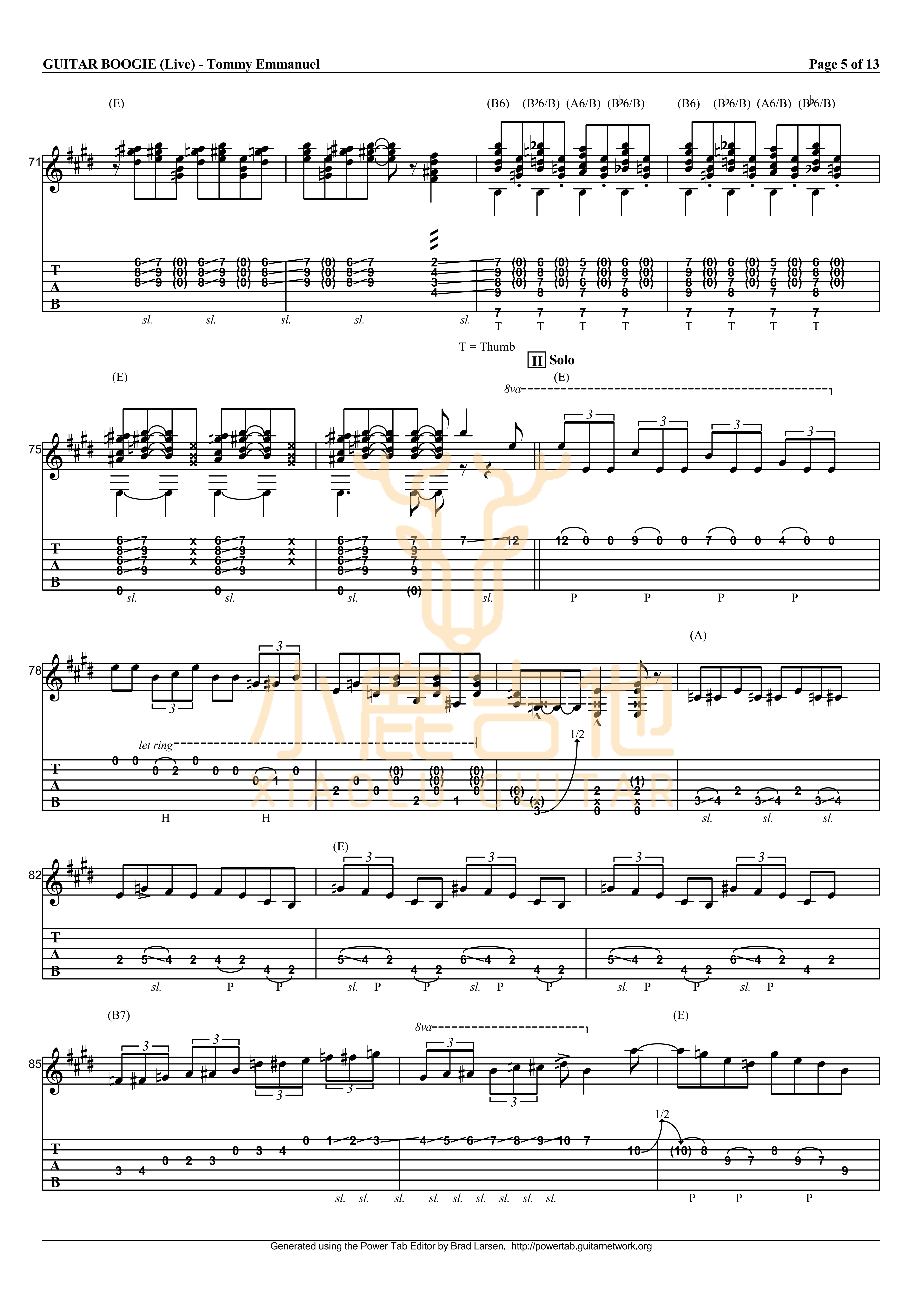 Guitar Boogie-Tommy Emmanuel指弹吉他谱_小鹿吉他5