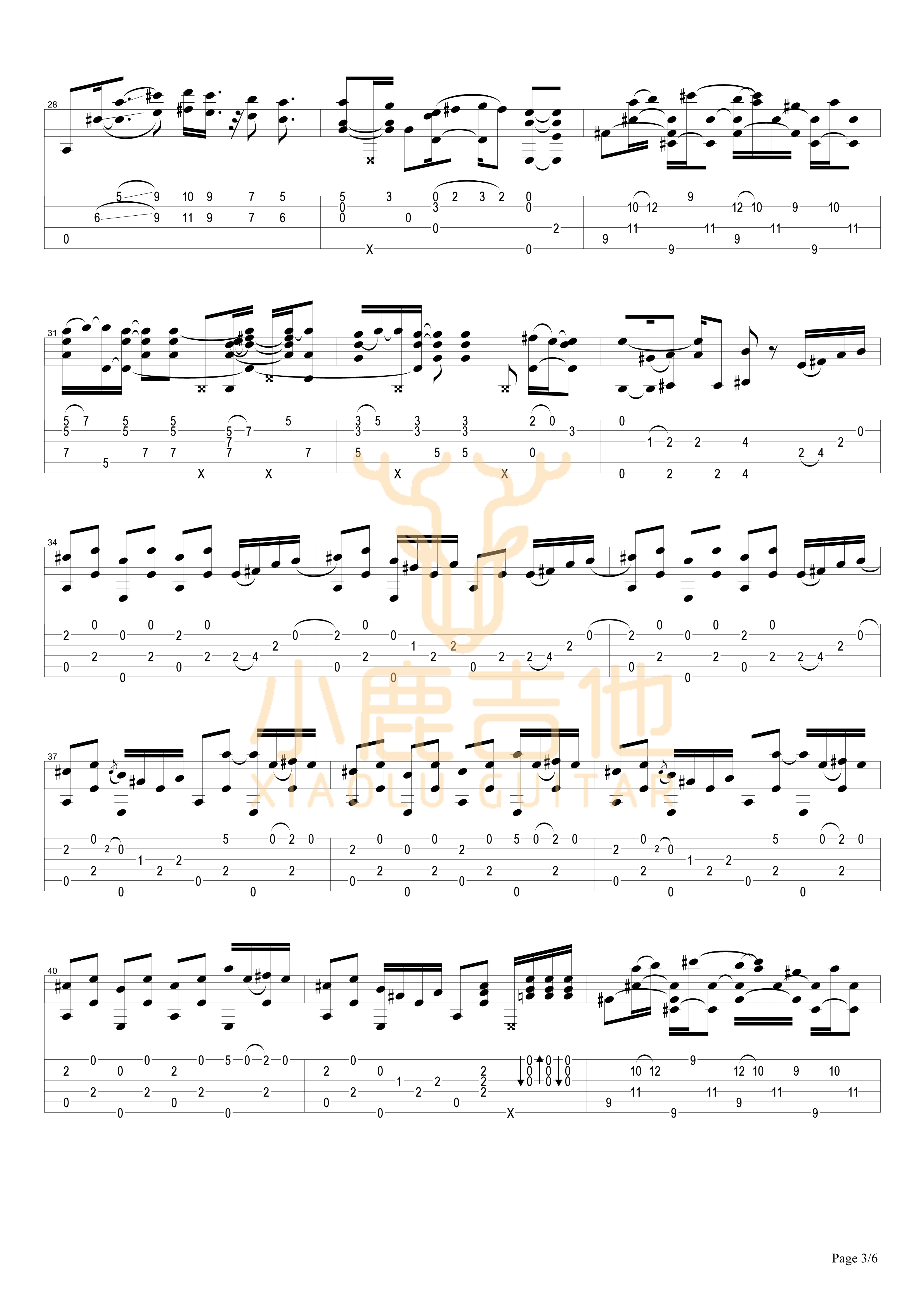 Guitar Rag-Tommy Emmanuel指弹吉他谱（小鹿吉他）3