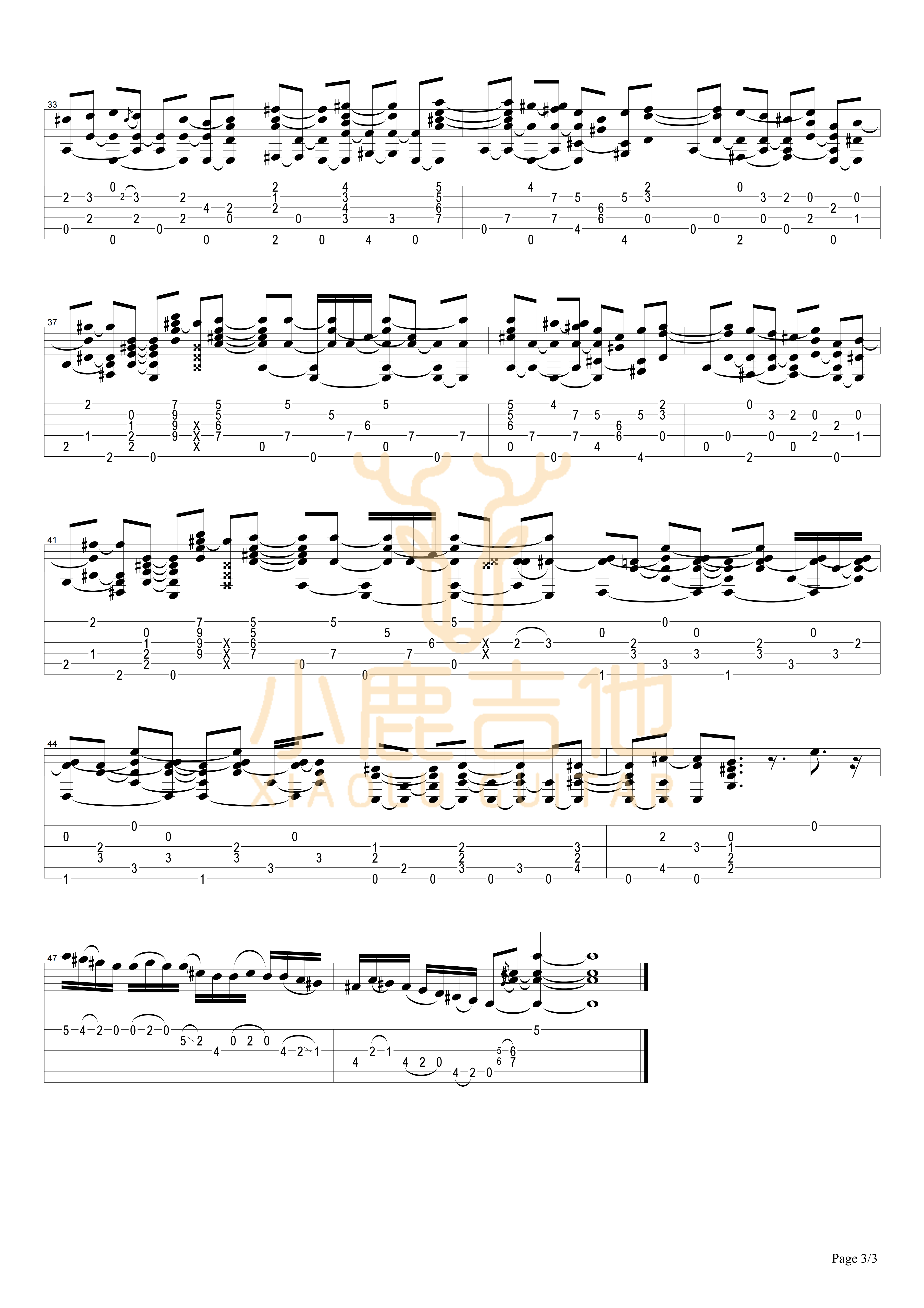 Mr Guitar-Tommy Emmanuel指弹吉他谱(小鹿吉他)3